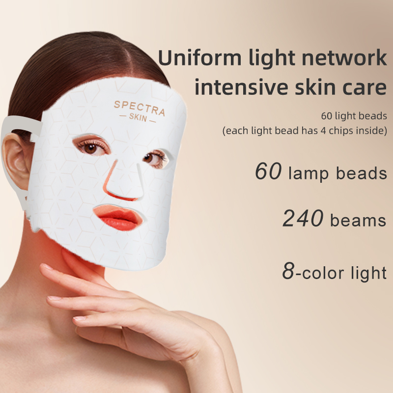 SpectraSkin LED Mask – 8-Color Light Therapy Facial Beauty Device