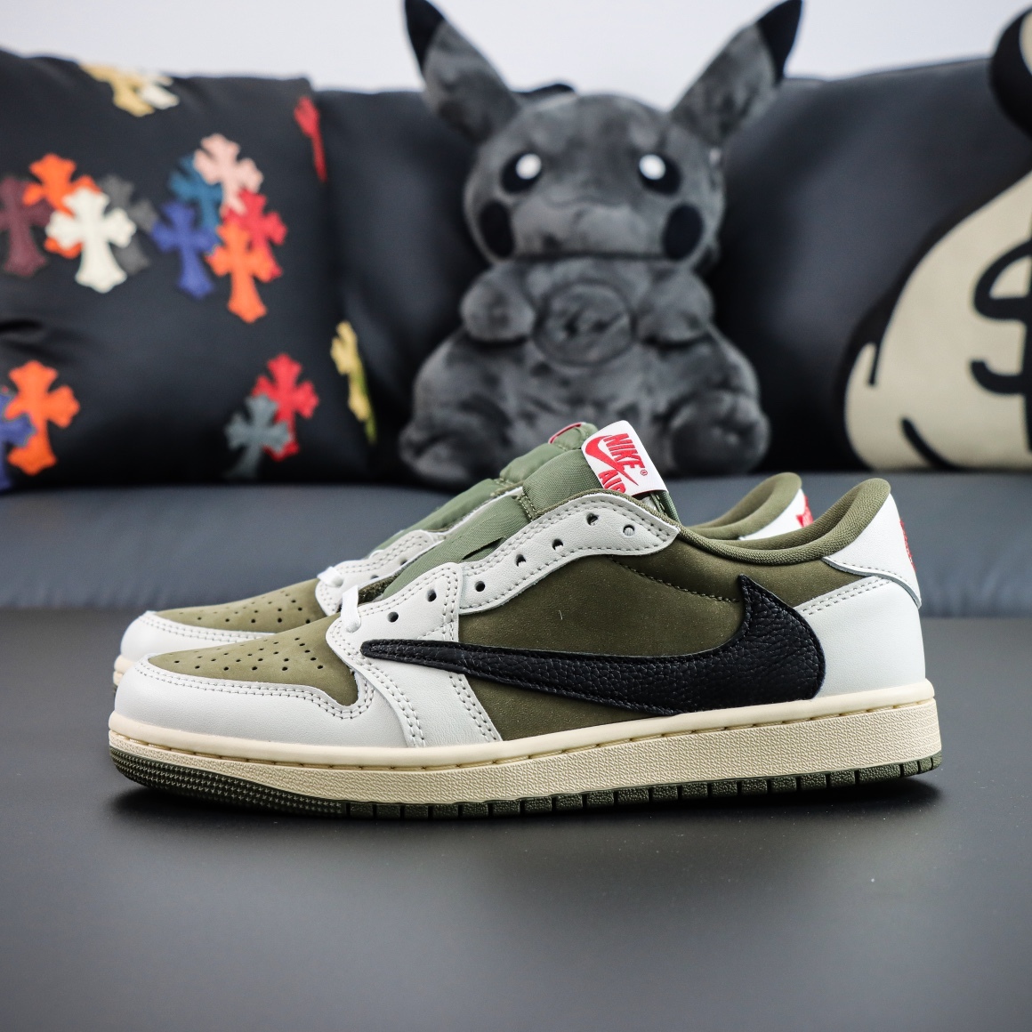LJR Travis Scott x Air Jordan 1 Low "Medium Olive" Travis Scott LJR