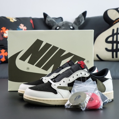 LJR Batch-Travis Scott x Air Jordan 1 Low "Medium Olive" DZ4137-106
