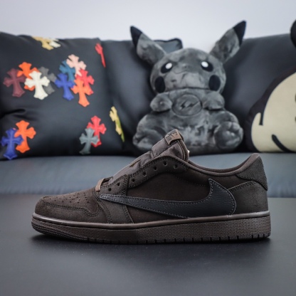 LJR Travis Scott x Air Jordan 1 Low 
"Velvet Brown"  Travis Scott LJR