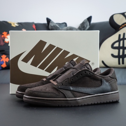 LJR Travis Scott x Air Jordan 1 Low 
"Velvet Brown"  Travis Scott LJR
