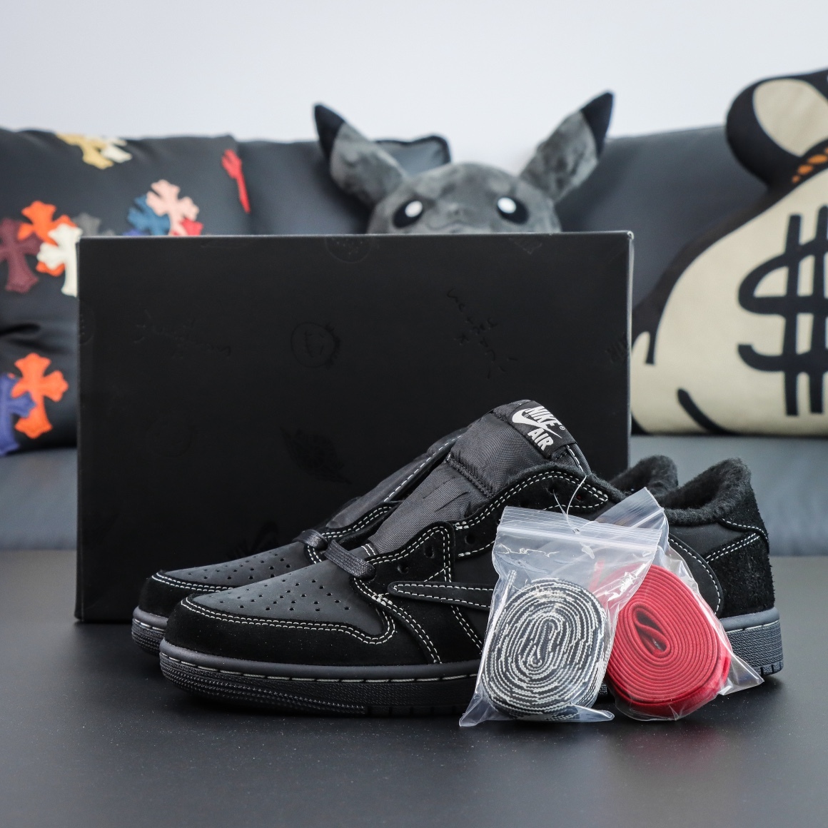 LJR Batch-Travis Scott x Air Jordan 1 Low "Black/Phantom" DM7866-001