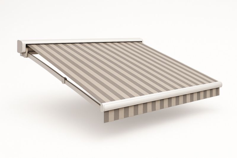 Tenda Da Sole Retrattile in Tessuto Acrilico Beige Grigio 300cm x 200cm