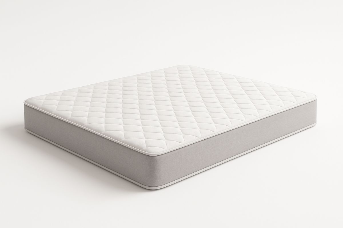 Materasso matrimoniale tessuto poliestere bianco 190x160x20 cm