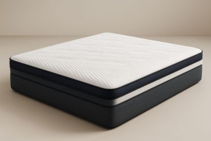 Materasso matrimoniale in schiuma memory bianco e blu 200x160x30 cm