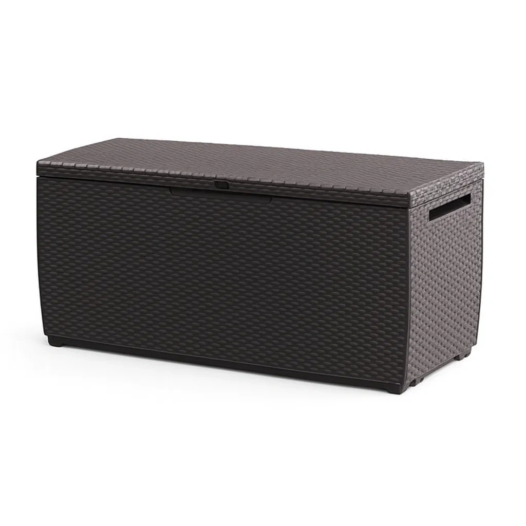 Aufbewahrungsbox Polypropylen Rattanoptik 120x50x60cm Braun-Furnamix