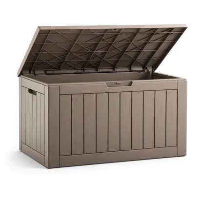 Aufbewahrungsbox Kunststoff 116cm x 45cm x 57cm Braun-Furnamix