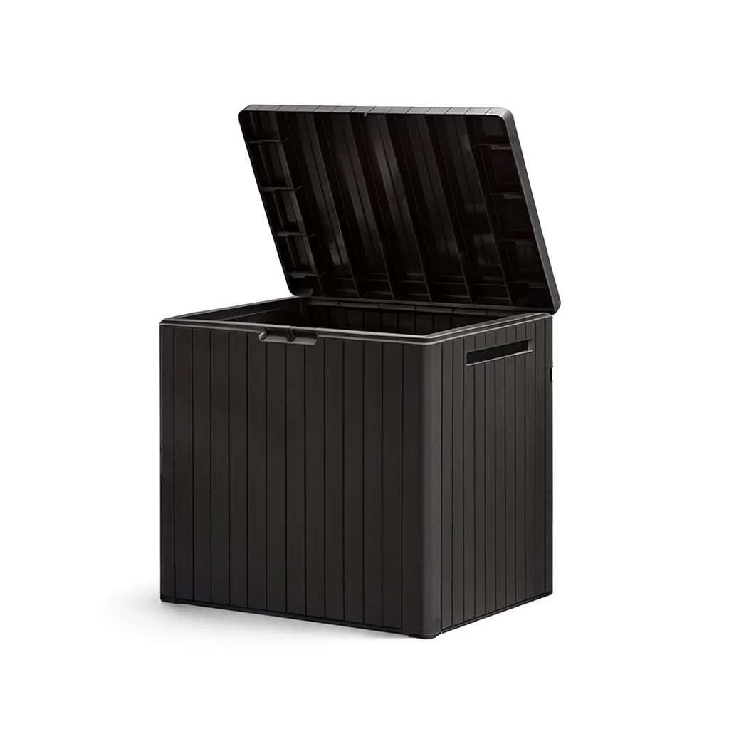 Aufbewahrungsbox Kunststoff Schwarz 52x60x53cm-Furnamix