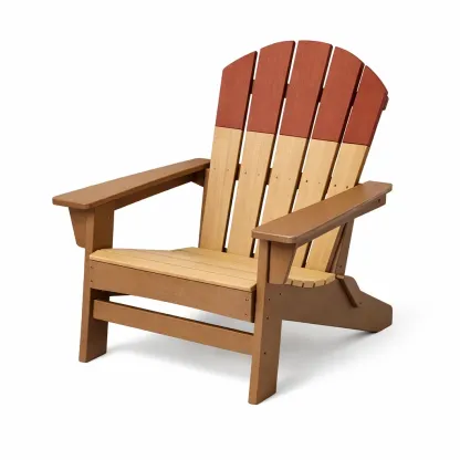 Adirondack-Stuhl aus Holz mit Komposit Mehrfarbig-Furnamix