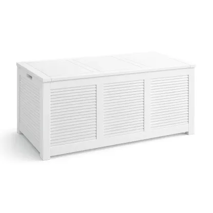 Aufbewahrungsbox Weiße MDF 120x50x45 cm, Innenbereich-Furnamix