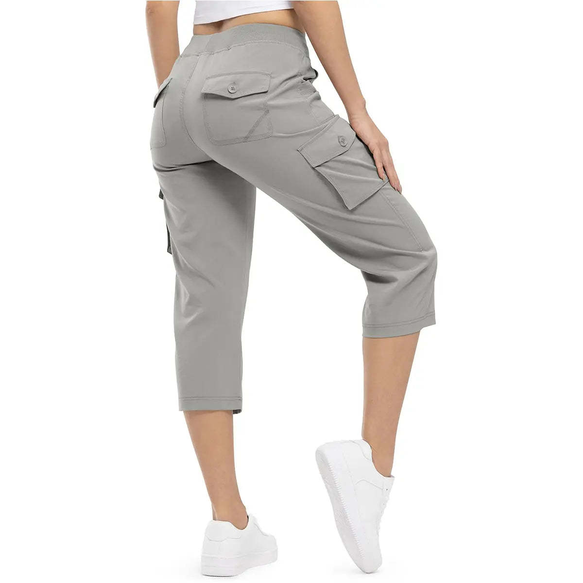 🌿🌿Womens Lightweight Capris Hiking Pants 6 Pockets Quick Dry Cargo Outdoor Trip Loose Shorts COMFY  MOMS OVER 30