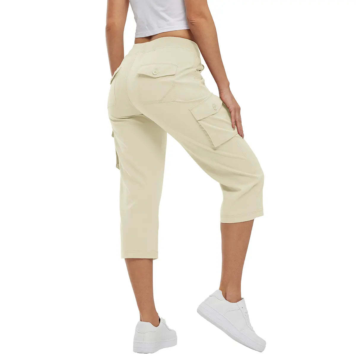 🌿🌿Womens Lightweight Capris Hiking Pants 6 Pockets Quick Dry Cargo Outdoor Trip Loose Shorts COMFY  MOMS OVER 30