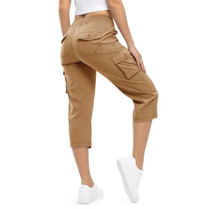 🌿🌿Womens Lightweight Capris Hiking Pants 6 Pockets Quick Dry Cargo Outdoor Trip Loose Shorts COMFY  MOMS OVER 30