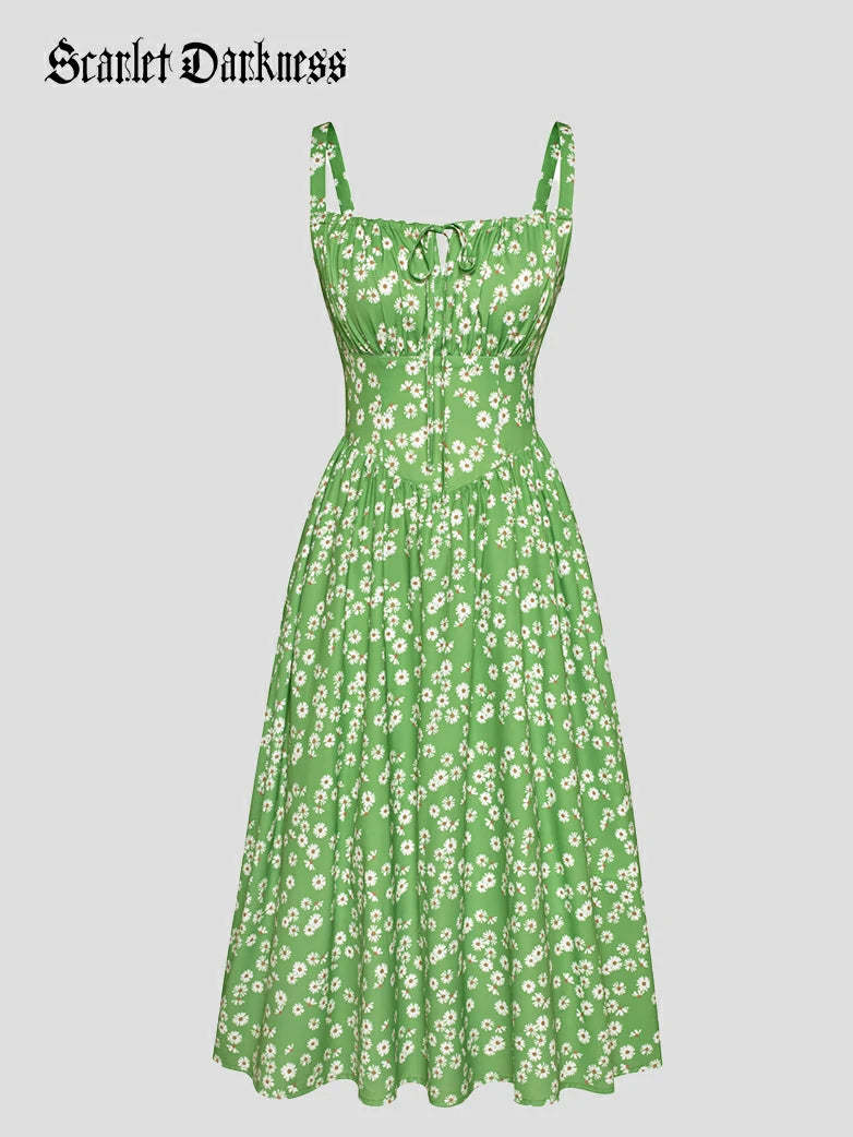 Hottest Floral Milkmaid Sundress with Pockets