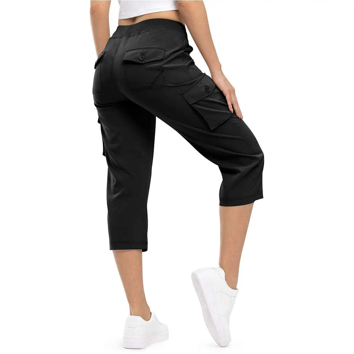 🌿🌿Womens Lightweight Capris Hiking Pants 6 Pockets Quick Dry Cargo Outdoor Trip Loose Shorts COMFY  MOMS OVER 30