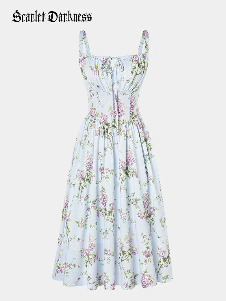 Hottest Floral Milkmaid Sundress with Pockets