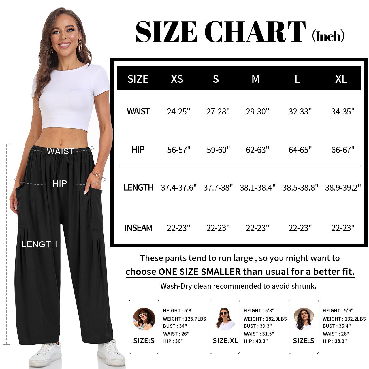 TARSE Womens Linen Blend Wide Leg Pants Casual Loose Fit Palazzo Harem Pants with Pockets Summer Beach Elastic Lightweight Drawstring Bottom
