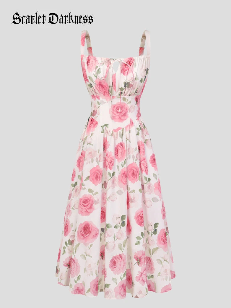Hottest Floral Milkmaid Sundress with Pockets