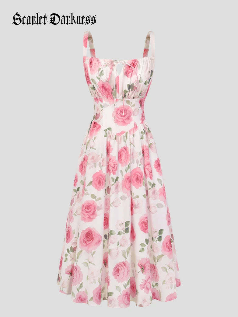 Hottest Floral Milkmaid Sundress with Pockets