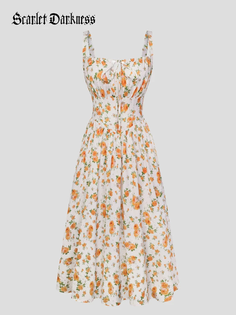 Hottest Floral Milkmaid Sundress with Pockets