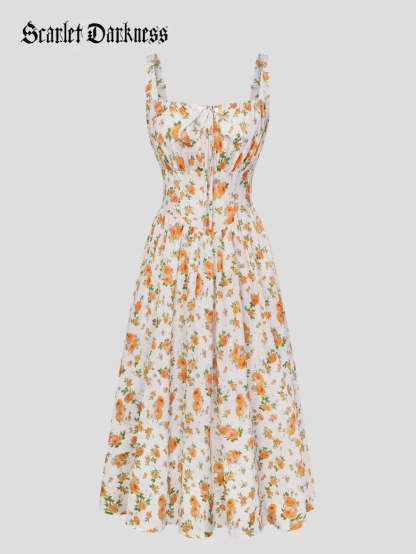 Hottest Floral Milkmaid Sundress with Pockets