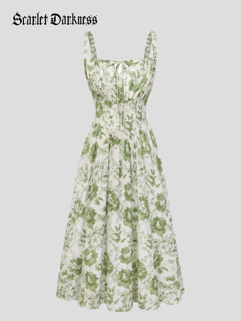 Hottest Floral Milkmaid Sundress with Pockets