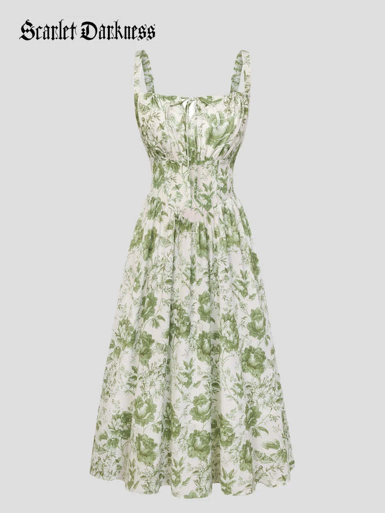 Hottest Floral Milkmaid Sundress with Pockets