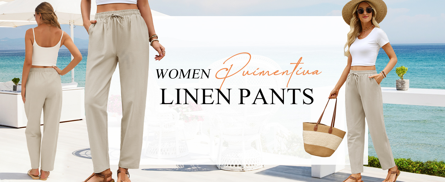 linen pants women