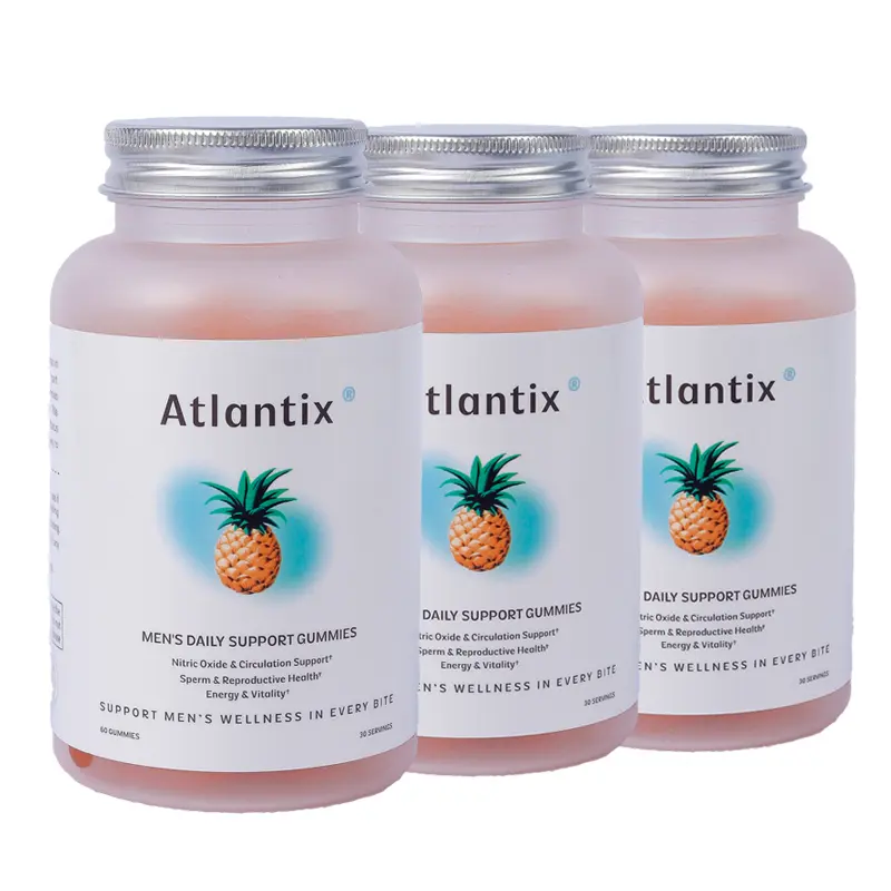 ATLANTIX - Men's Health Supplement Gummies - Sugar-Free - 60 Gummies - One-Month Supply Healthcare Dietary supplements men