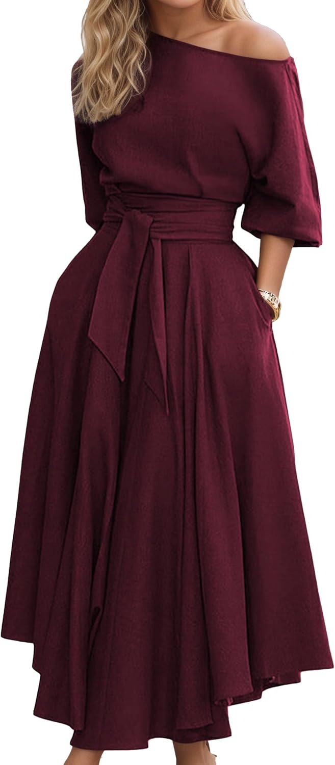 📦📦Buy 2 PCS for free shipping🔥Women's Elegant Lantern Sleeve Long Evening Dress for Parties