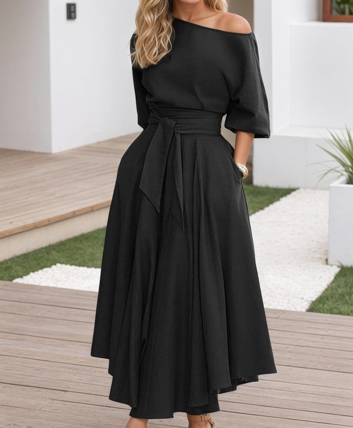 📦📦Buy 2 PCS for free shipping🔥Women's Elegant Lantern Sleeve Long Evening Dress for Parties