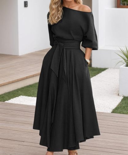 📦📦Buy 2 PCS for free shipping🔥Women's Elegant Lantern Sleeve Long Evening Dress for Parties
