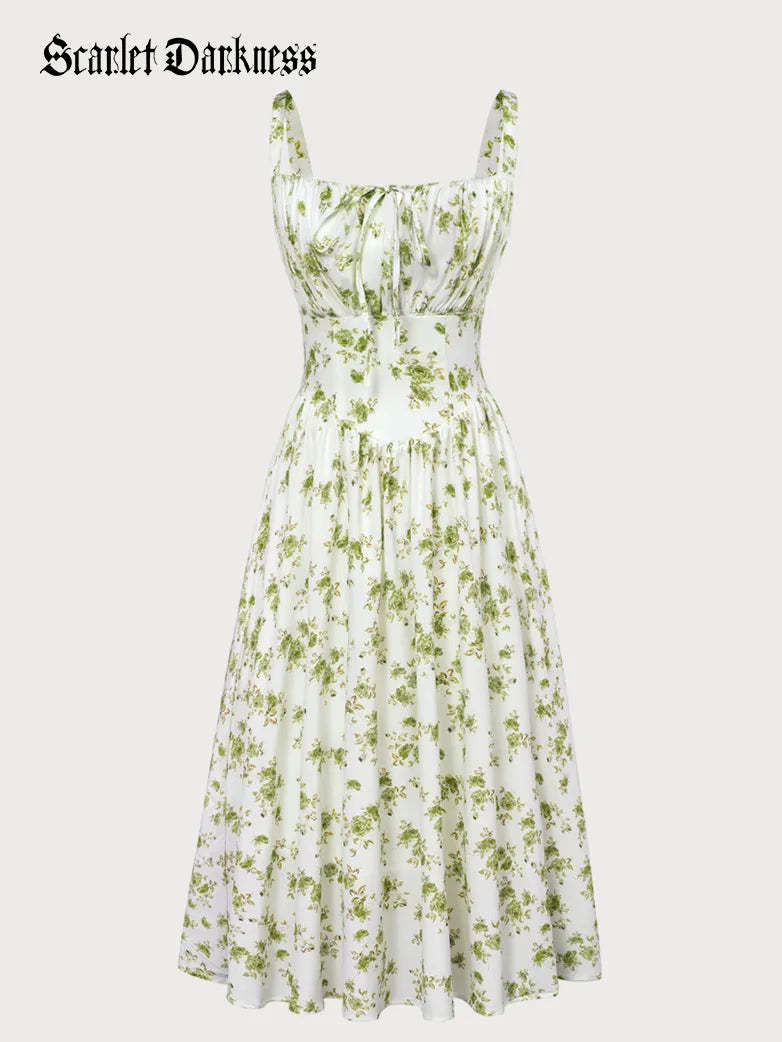 Hottest Floral Milkmaid Sundress with Pockets