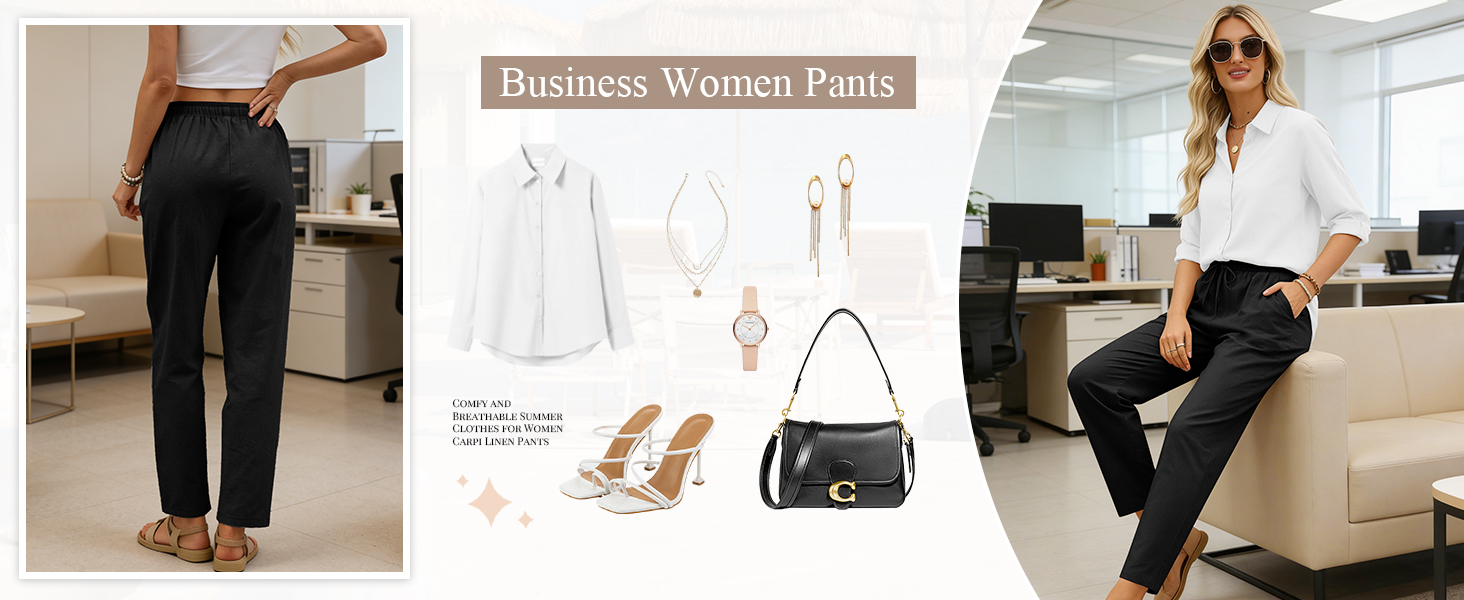 linen pants women