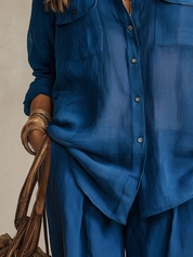 🌿🌿Last day 50%OFF Women's Casual Cotton And Linen Wide-leg Pants Set