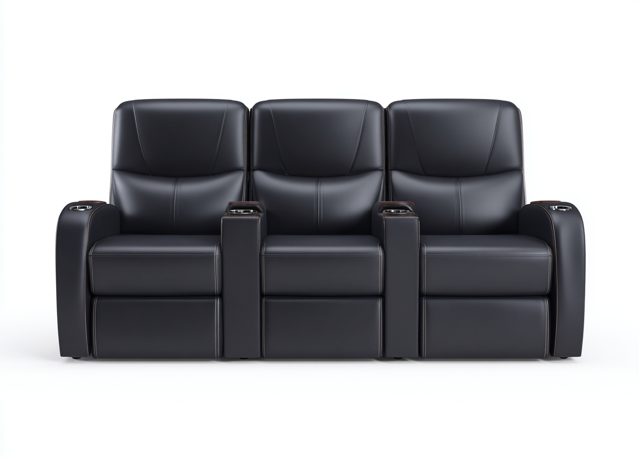 3-Sitzer Sofa Kunstleder 210x95x105 cm - schwarz - Wohnzimmer - Komfortsitzfunktion