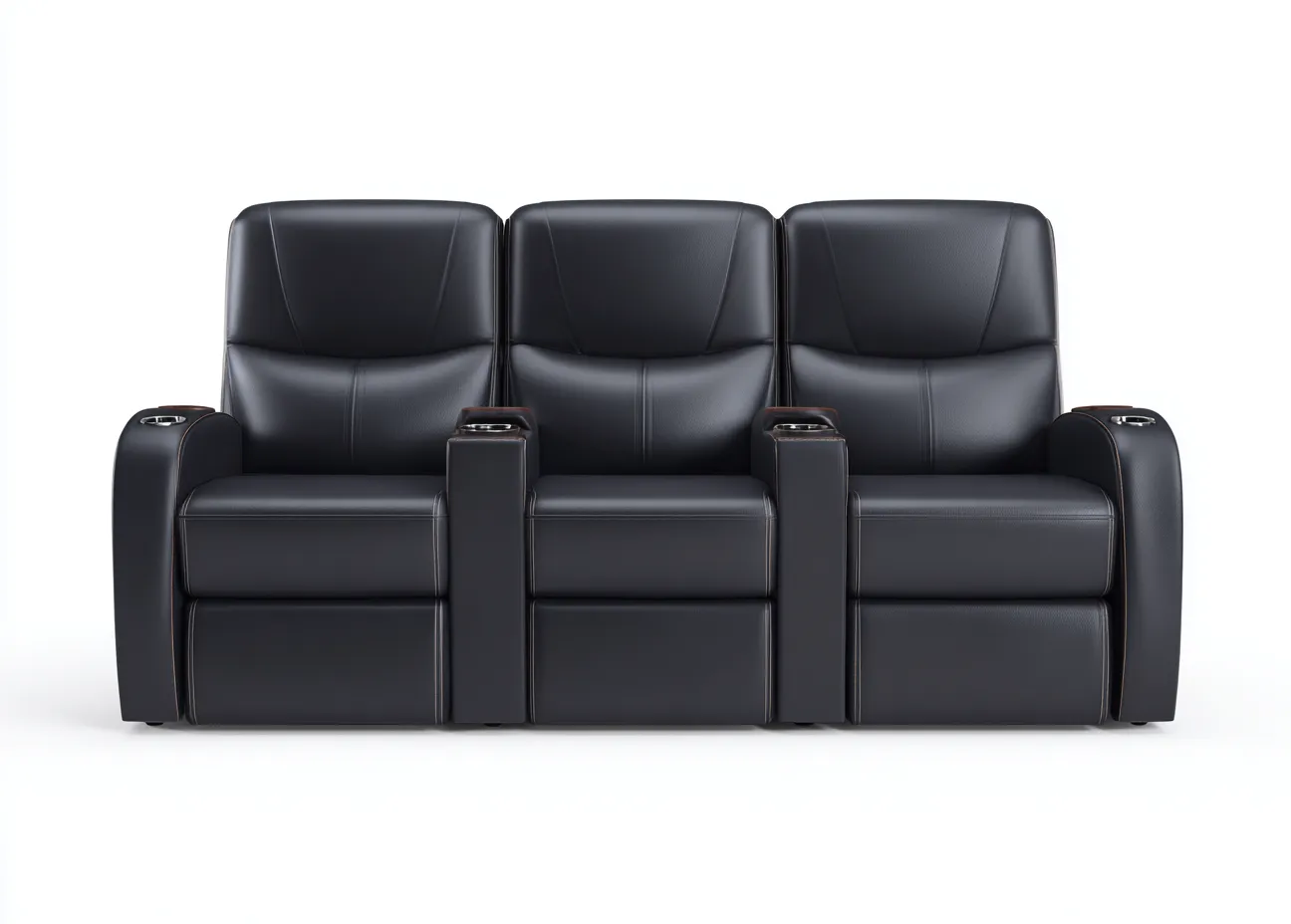 3-Sitzer Sofa Kunstleder 210x95x105 cm - schwarz - Wohnzimmer - Komfortsitzfunktion