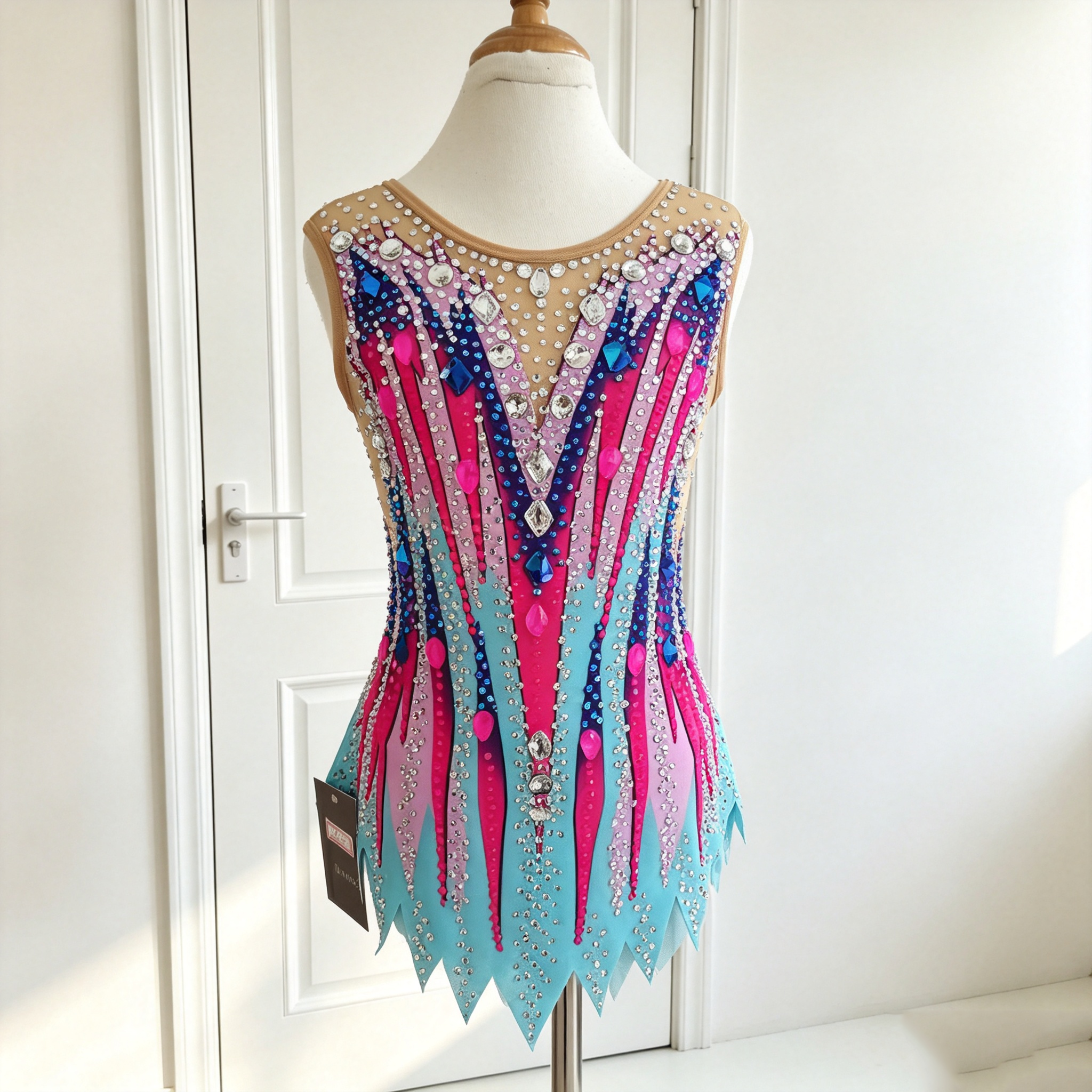 JoyCan Rhythmic Gymnastics Leotards BD1969 |  Multi Color Crystal Competition Gymnastics Costume