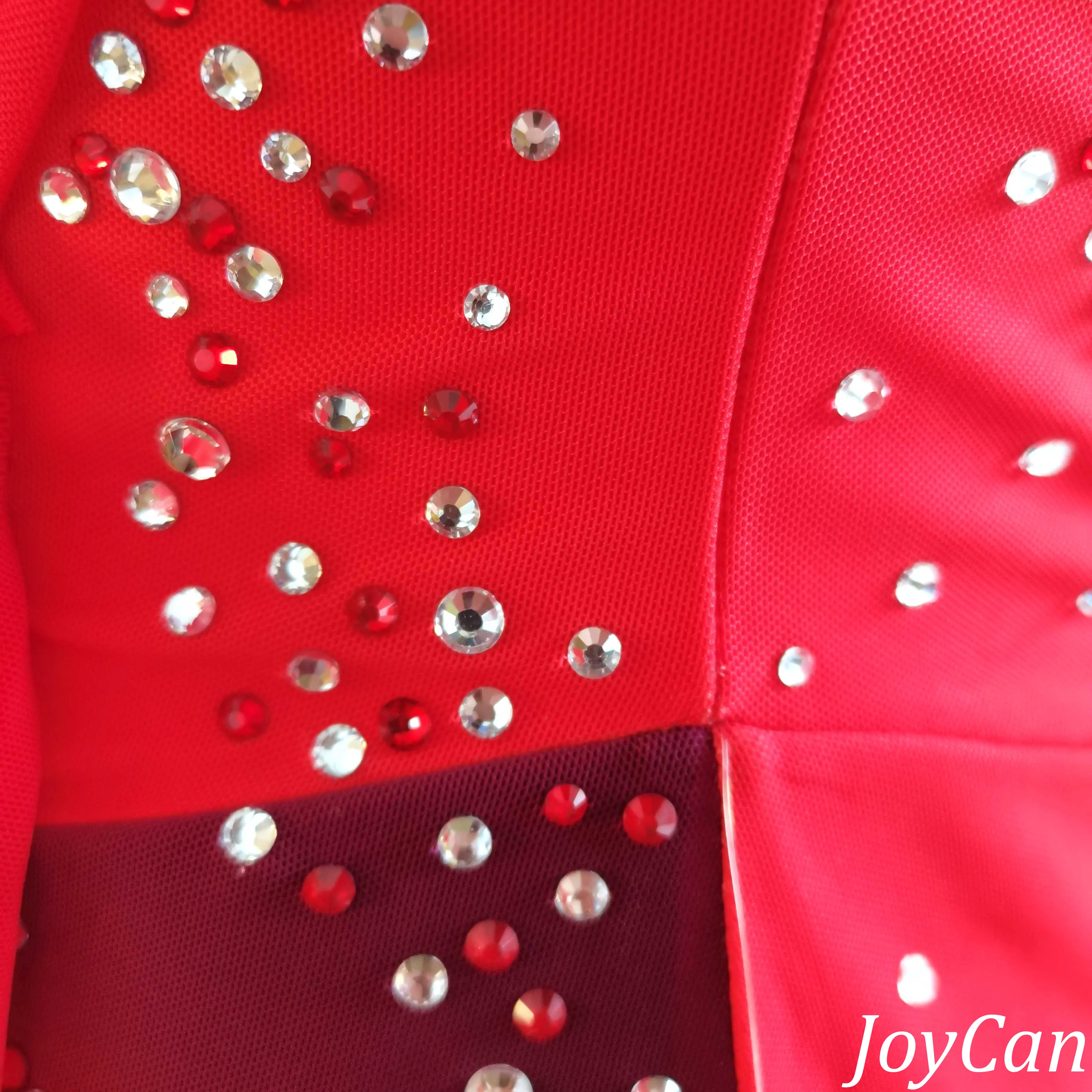JoyCan Figure Skating Dresses BD3133 | Elegant Red Gradient Crystal Ice Skating Performance Costume for Girls and Women