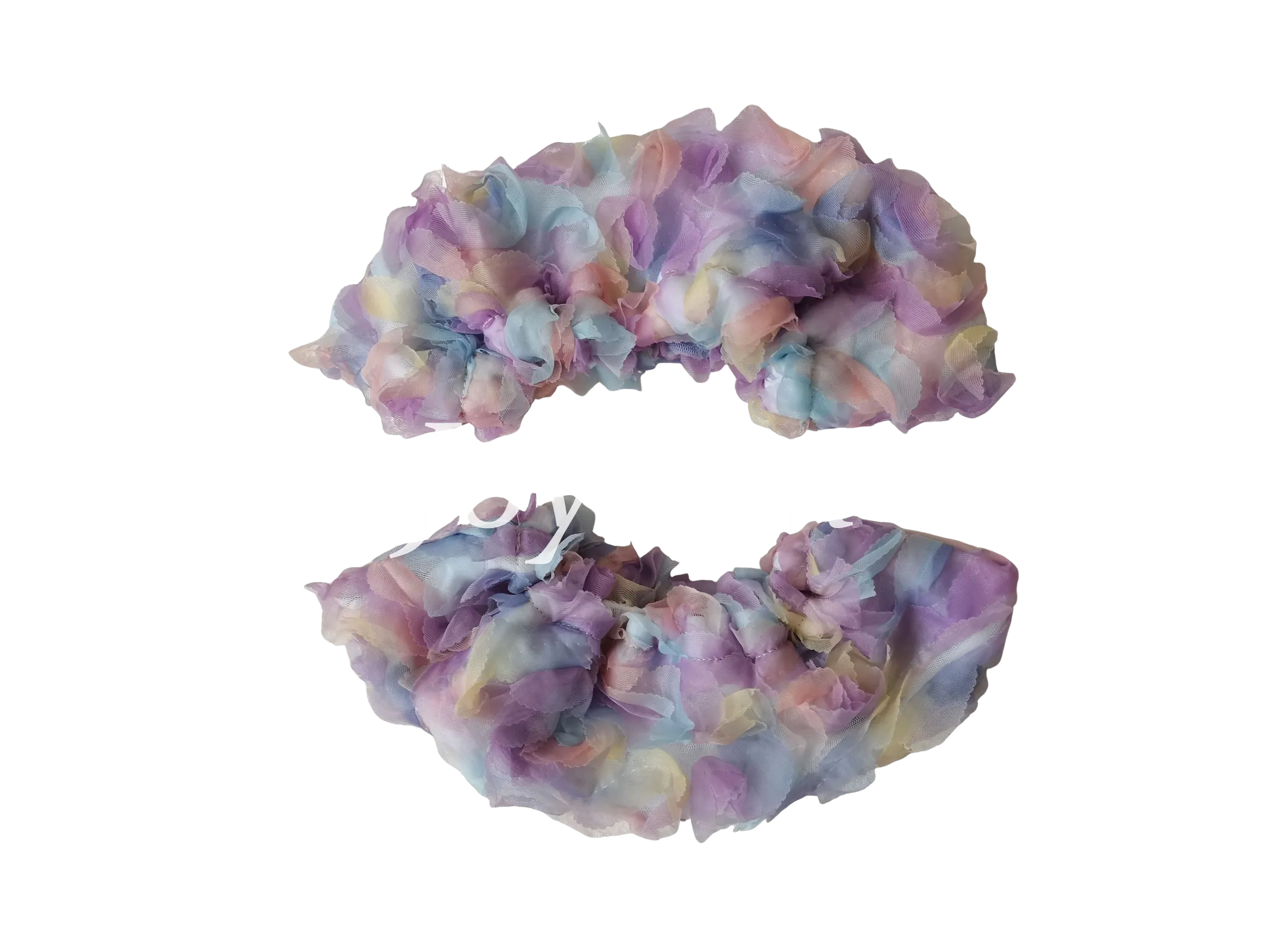 JoyCan Figure Skate Blade Covers JB453 | Rainbow Pastel 3D Flower Decorative Ice Skate Guards for Girls and Women
