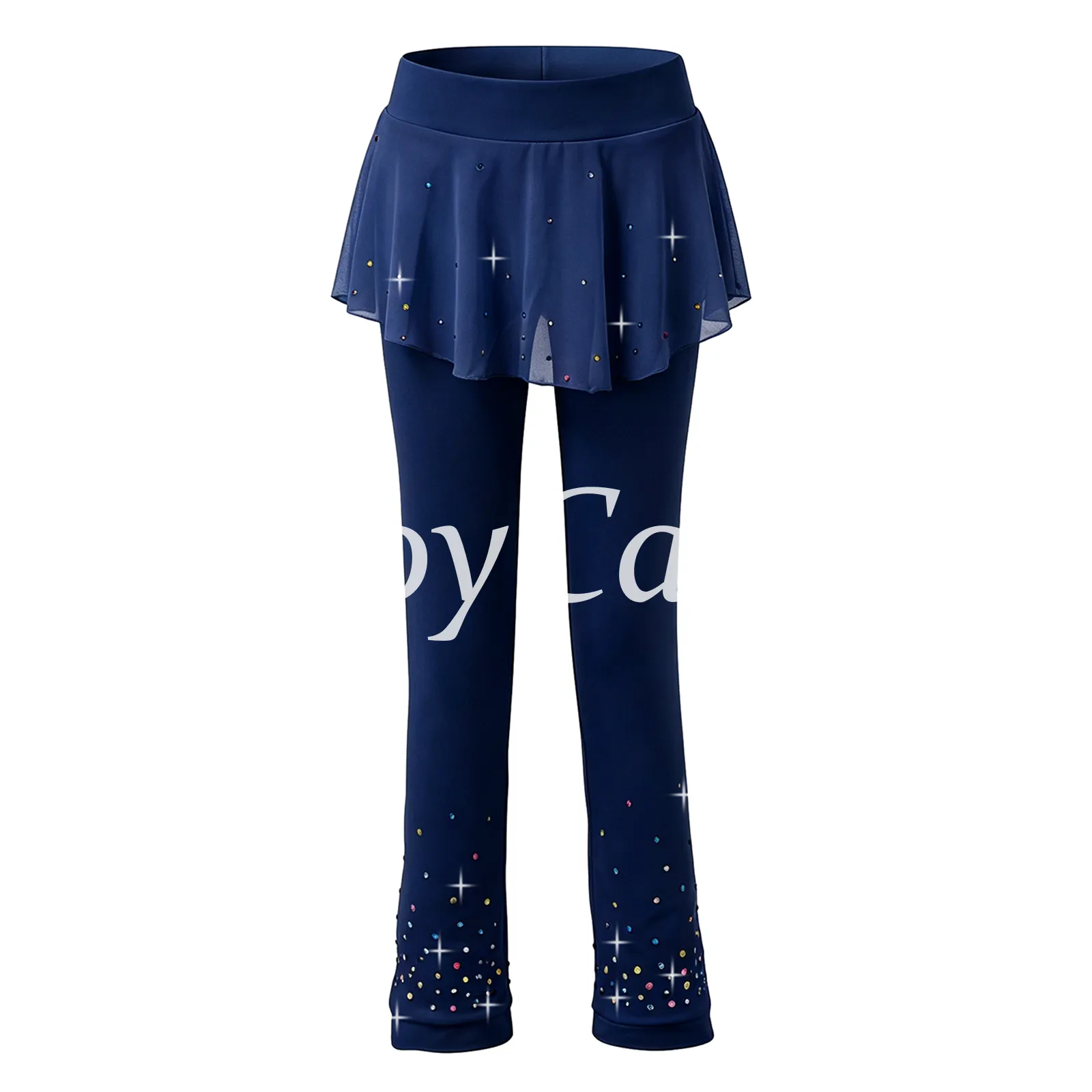 JoyCan Figure Skating Warm‑Up Set JB229 | Hot Pink Full‑Zip Rhinestone Jacket & Skirt‑Over‑Leggings 2‑Piece Training Outfit for Girls and Women