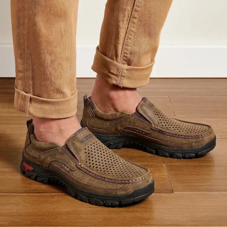 Men's Genuine Leather Slip-On Loafers