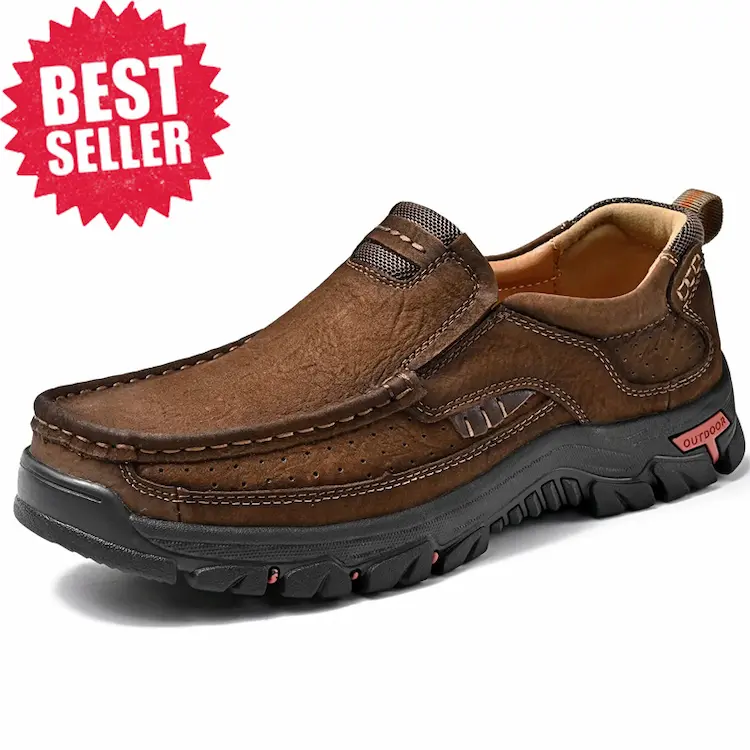 Men's Genuine Leather Slip-On Loafers