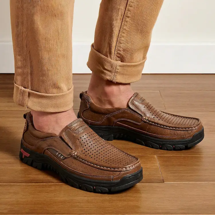 Men's Genuine Leather Slip-On Loafers