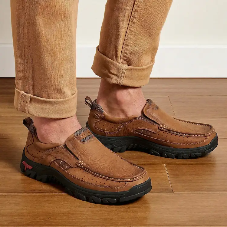 Men's Genuine Leather Slip-On Loafers