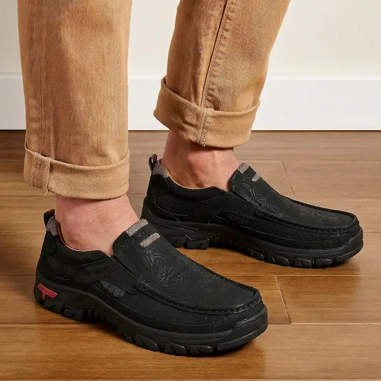 Men's Genuine Leather Slip-On Loafers