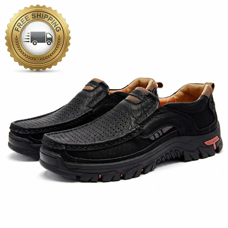 Men's Genuine Leather Slip-On Loafers
