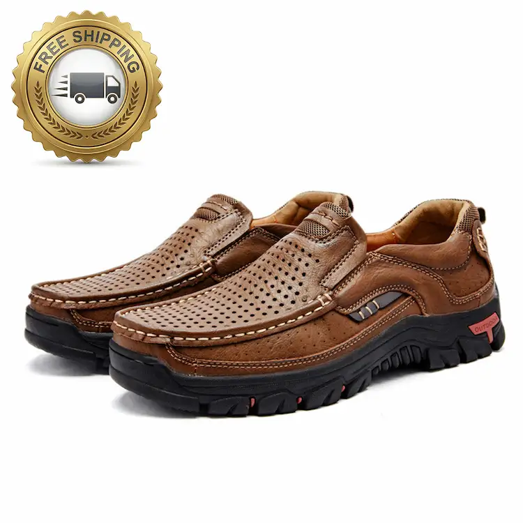 Men's Genuine Leather Slip-On Loafers