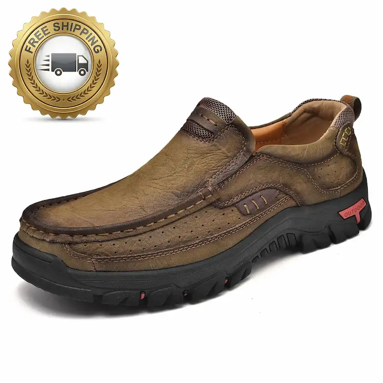 Men's Genuine Leather Slip-On Loafers