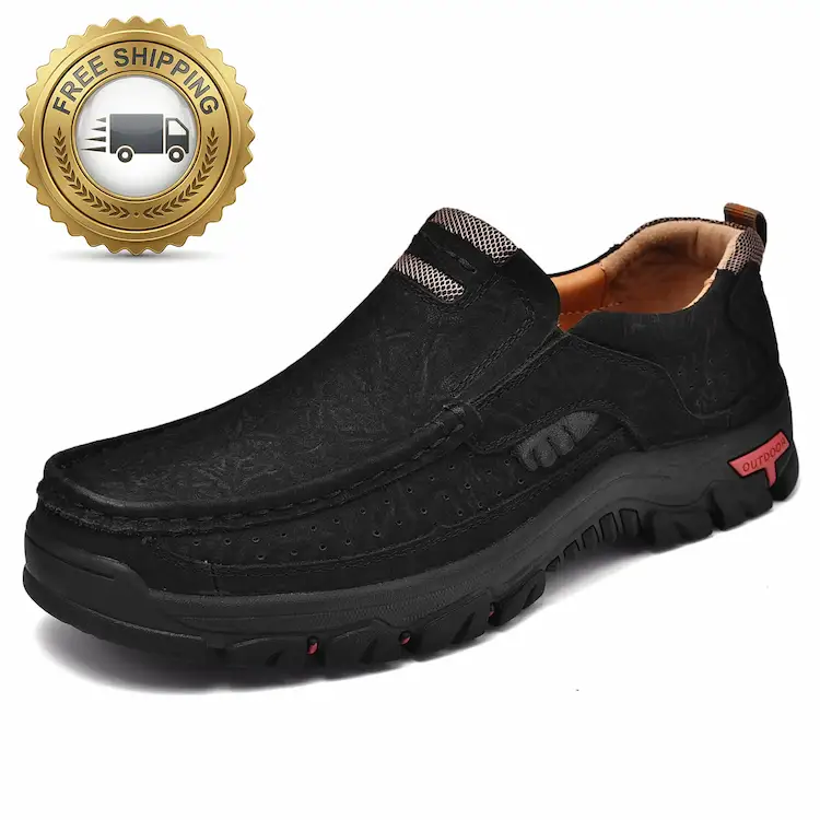 Men's Genuine Leather Slip-On Loafers